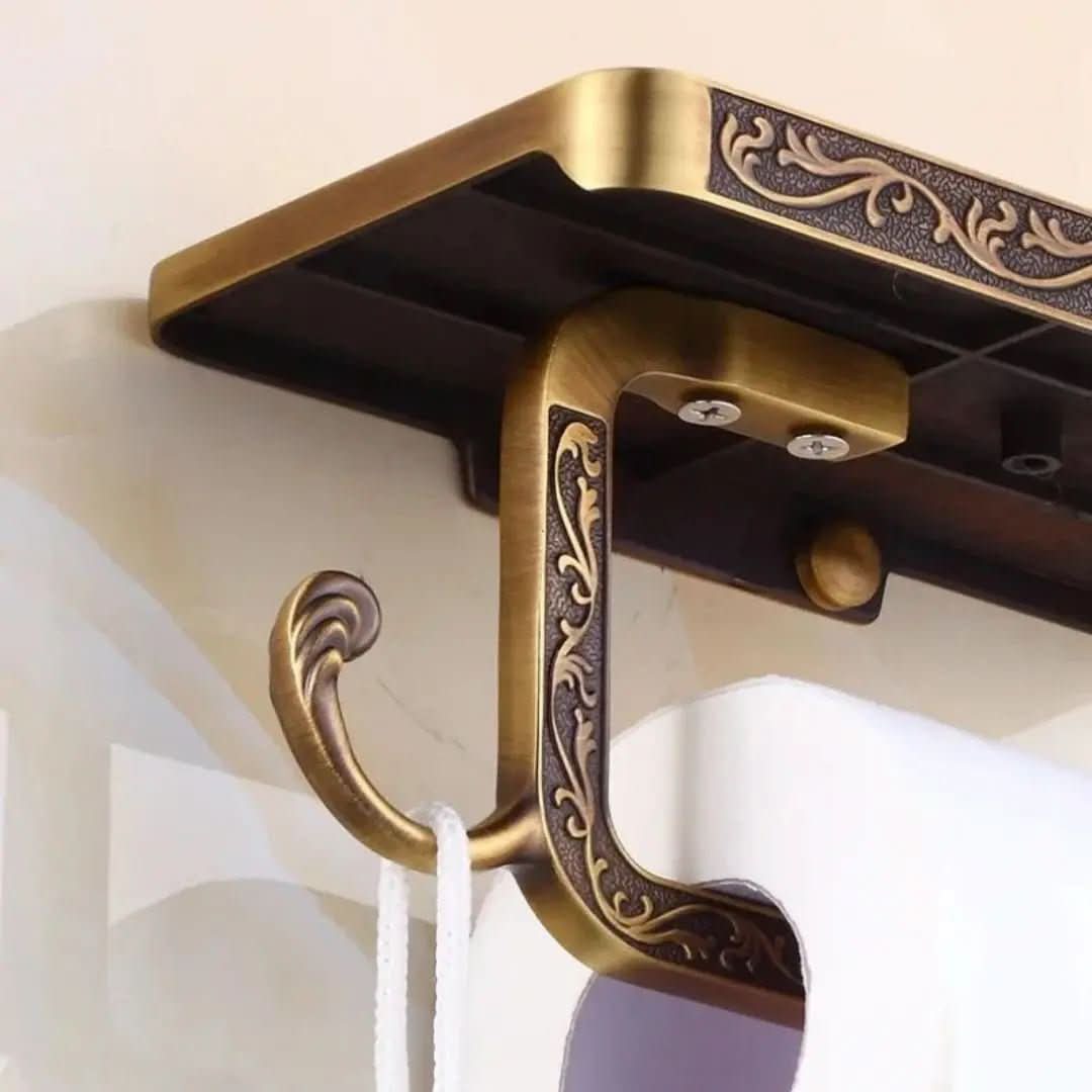 Suporte de Papel Higiênico Gold de Parede - Elegância e Praticidade para Seu Banheiro - Morada Serena