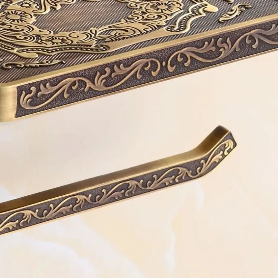 Suporte de Papel Higiênico Gold de Parede - Elegância e Praticidade para Seu Banheiro - Morada Serena
