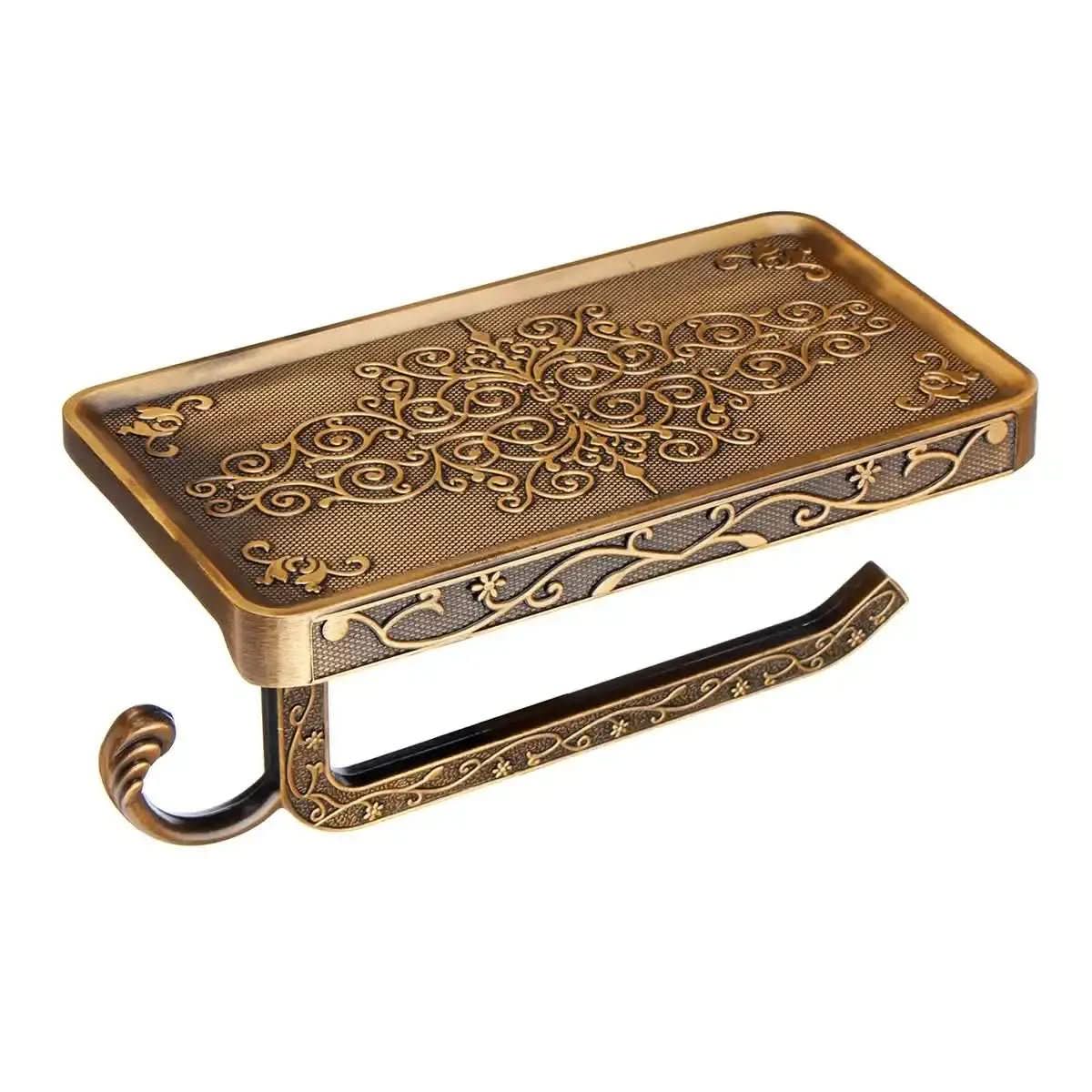 Suporte de Papel Higiênico Gold de Parede - Elegância e Praticidade para Seu Banheiro - Morada Serena
