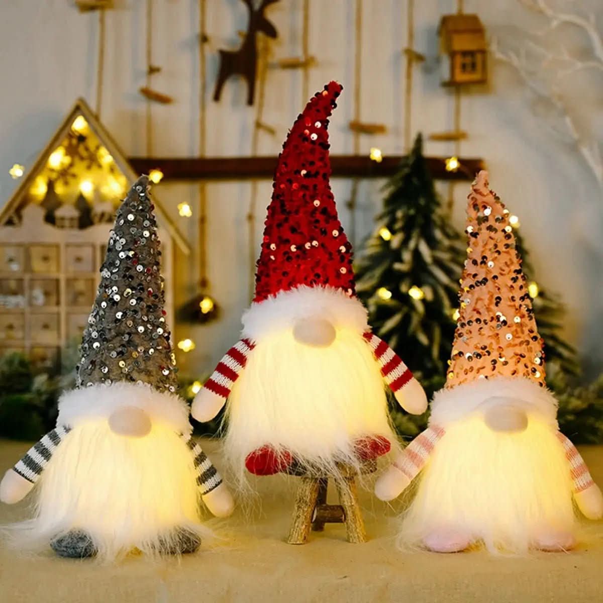 Decoração Natalina Elfos Luminosos Natal Decoração - Morada Serena