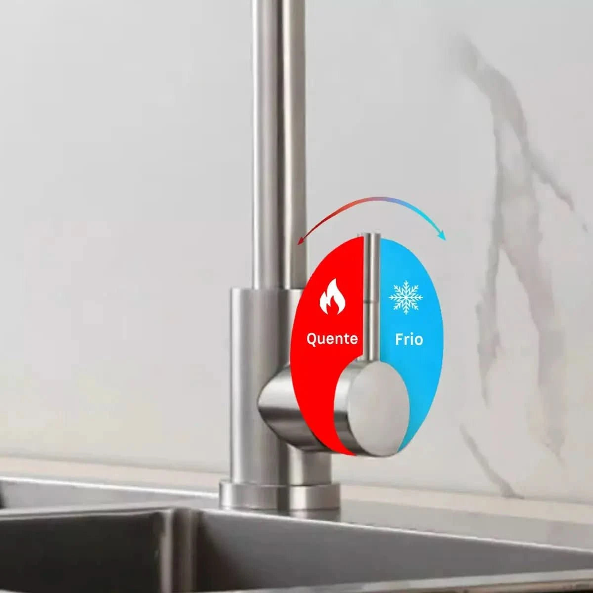 Torneira Monocomando Para Cozinha com Design Moderno e Alta Durabilidade - Morada Serena