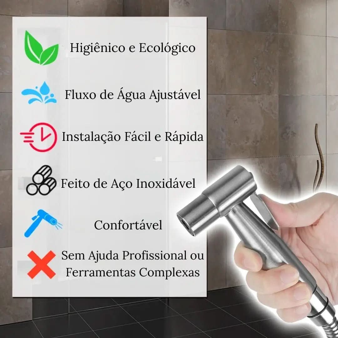 Ducha Higiênica Para Banheiro Modelo Cromado - Morada Serena