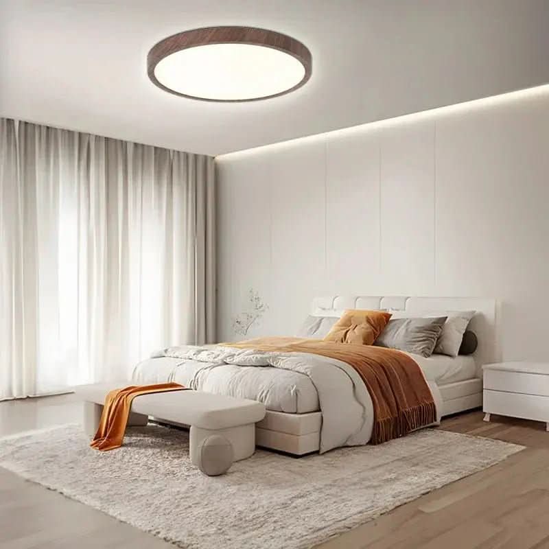Plafon Led Sobrepor Redondo Wooden - Morada Serena