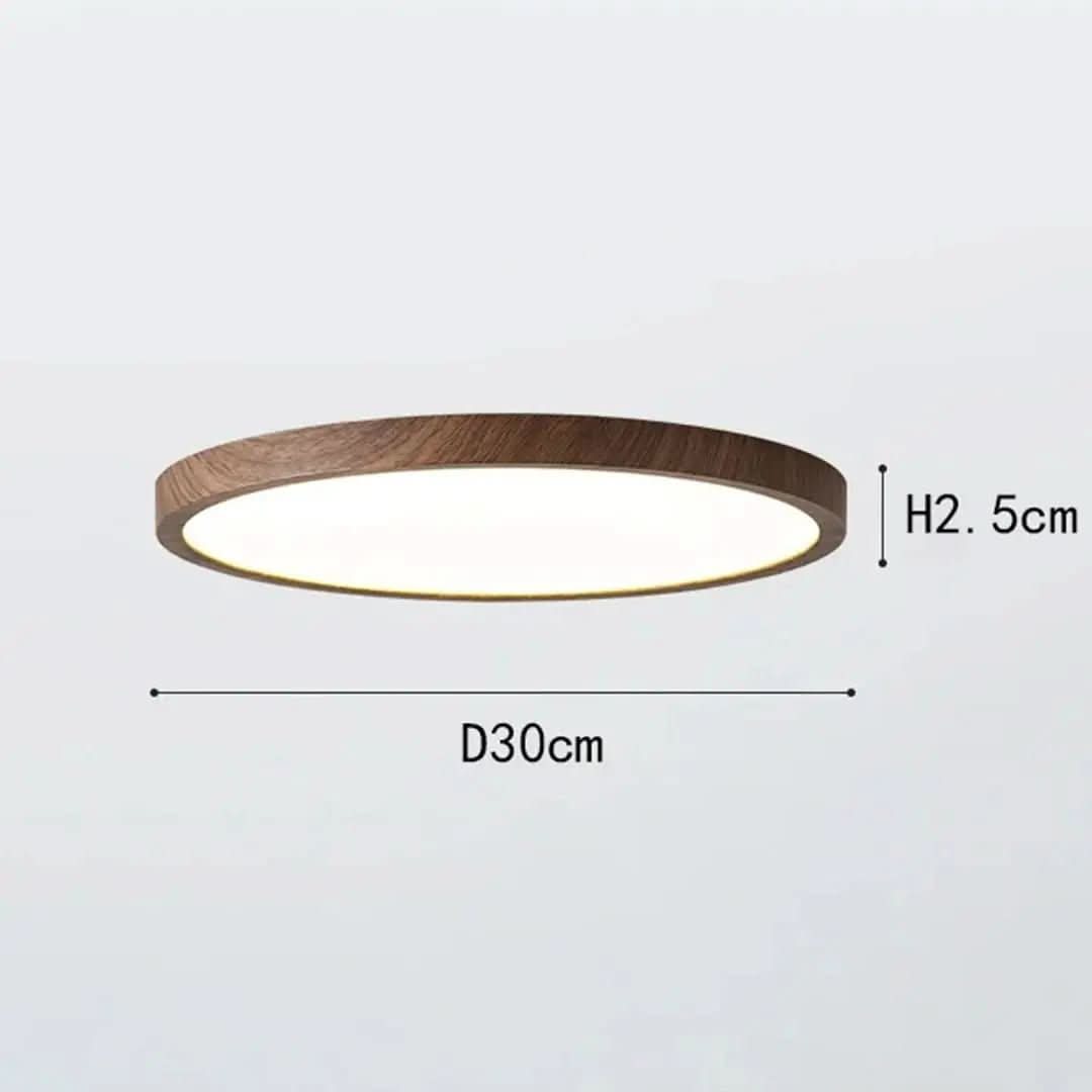 Plafon Led Sobrepor Redondo Wooden - Morada Serena