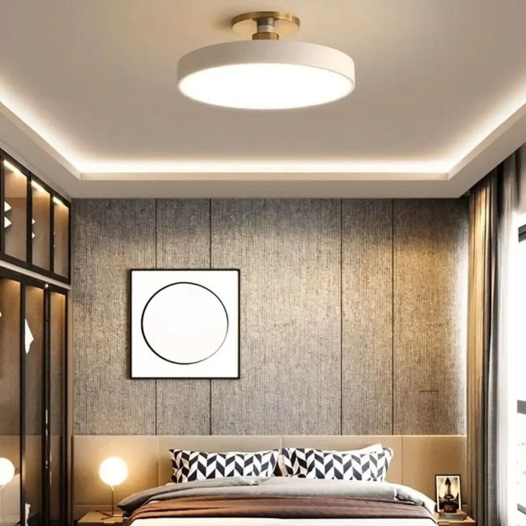Plafon De Led Redondo Sobrepor Modelo Nórdico – Iluminação Moderna e Eficiente - Morada Serena