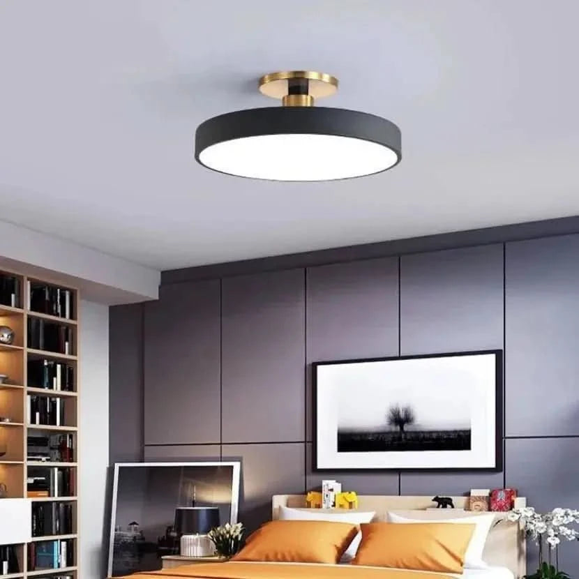 Plafon De Led Redondo Sobrepor Modelo Nórdico – Iluminação Moderna e Eficiente - Morada Serena
