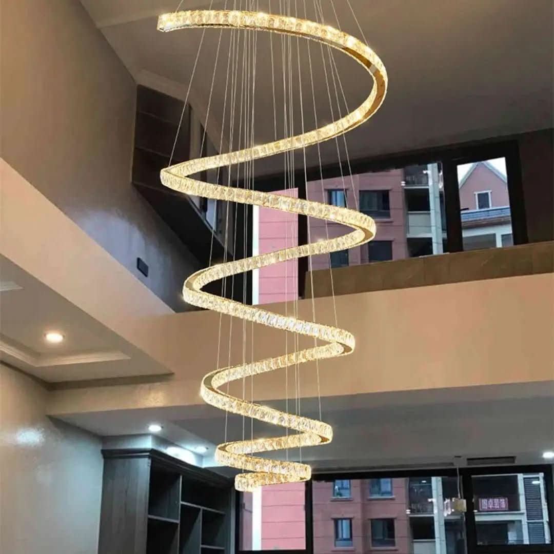Lustre Circular Cristal Moderno Pendente Para Sala De Jantar - Morada Serena