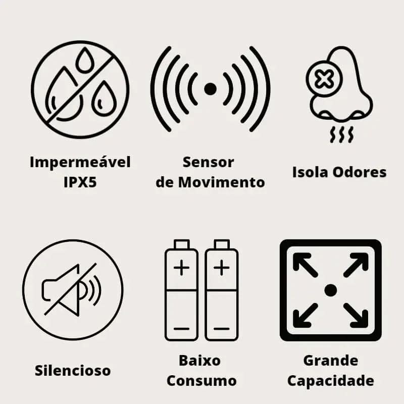 Lixeira Automática Com Sensor Para Banheiro - Morada Serena