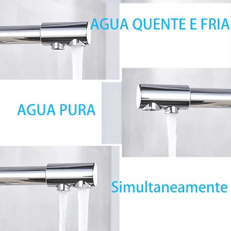 Torneira Gourmet Para Cozinha Com Filtro Modelo Duplo Comando Modelo Giratória - Morada Serena
