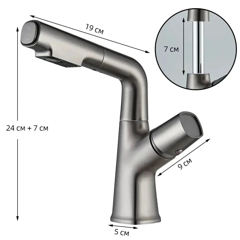 Torneira Gourmet Monocomando Para Banheiro Extensível Angel - Morada Serena