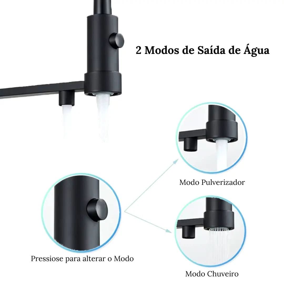 Torneira de Cozinha Gourmet Monocomando Com Filtro – Design, Praticidade e Água Pura - Morada Serena