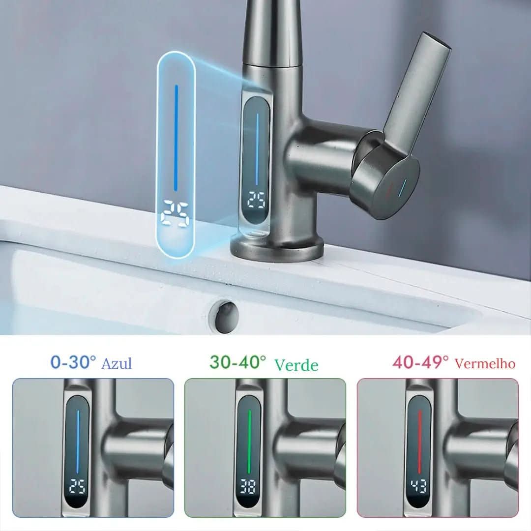 Torneira Para Banheiro Monocomando Digital Cascata - Morada Serena