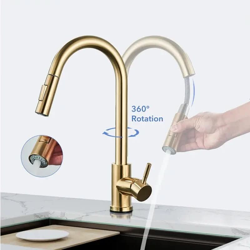 Torneira Monocomando Para Cozinha Com Rotação 360 – Praticidade e Design Moderno - Morada Serena