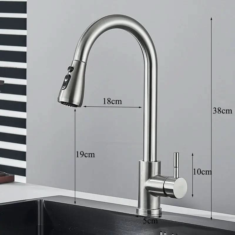 Torneira Monocomando Para Cozinha Níquel Escovado Com Extensor - Morada Serena