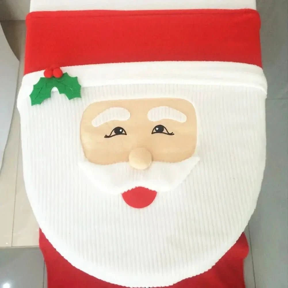 Decoração de Natal - Kit de Tapetes Para Banheiro para Deixar Seu Banho Festivo - Morada Serena