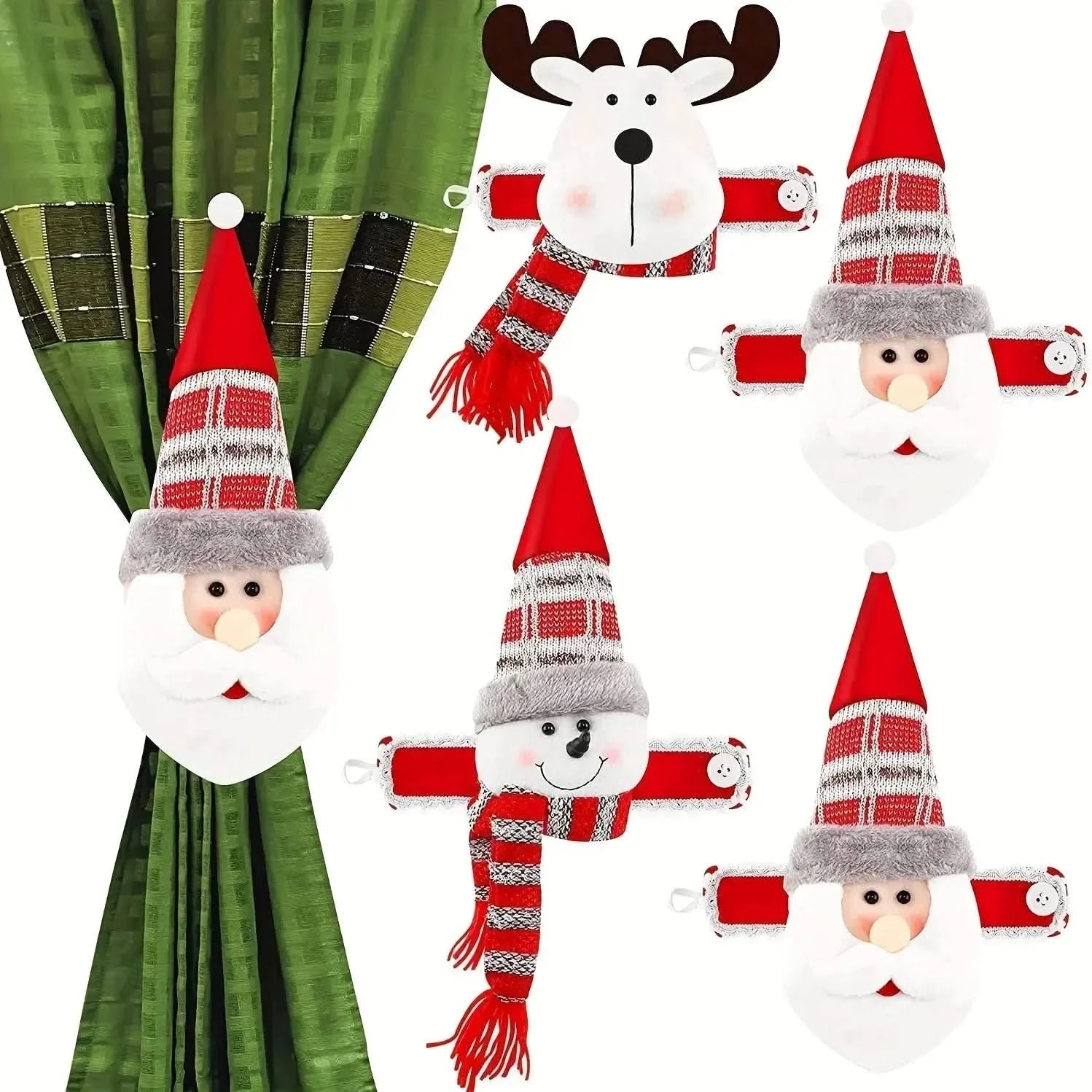 Decoração De Natal Fivela De Cortina Enfeite Natalino - Morada Serena