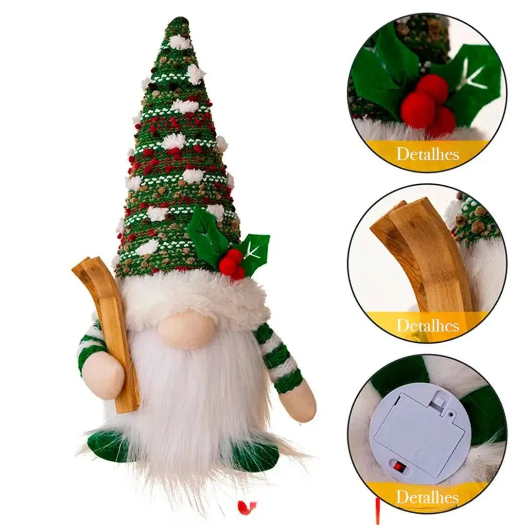 Decoração De Natal Elfos Luminosos Enfeites Natalinos - Morada Serena