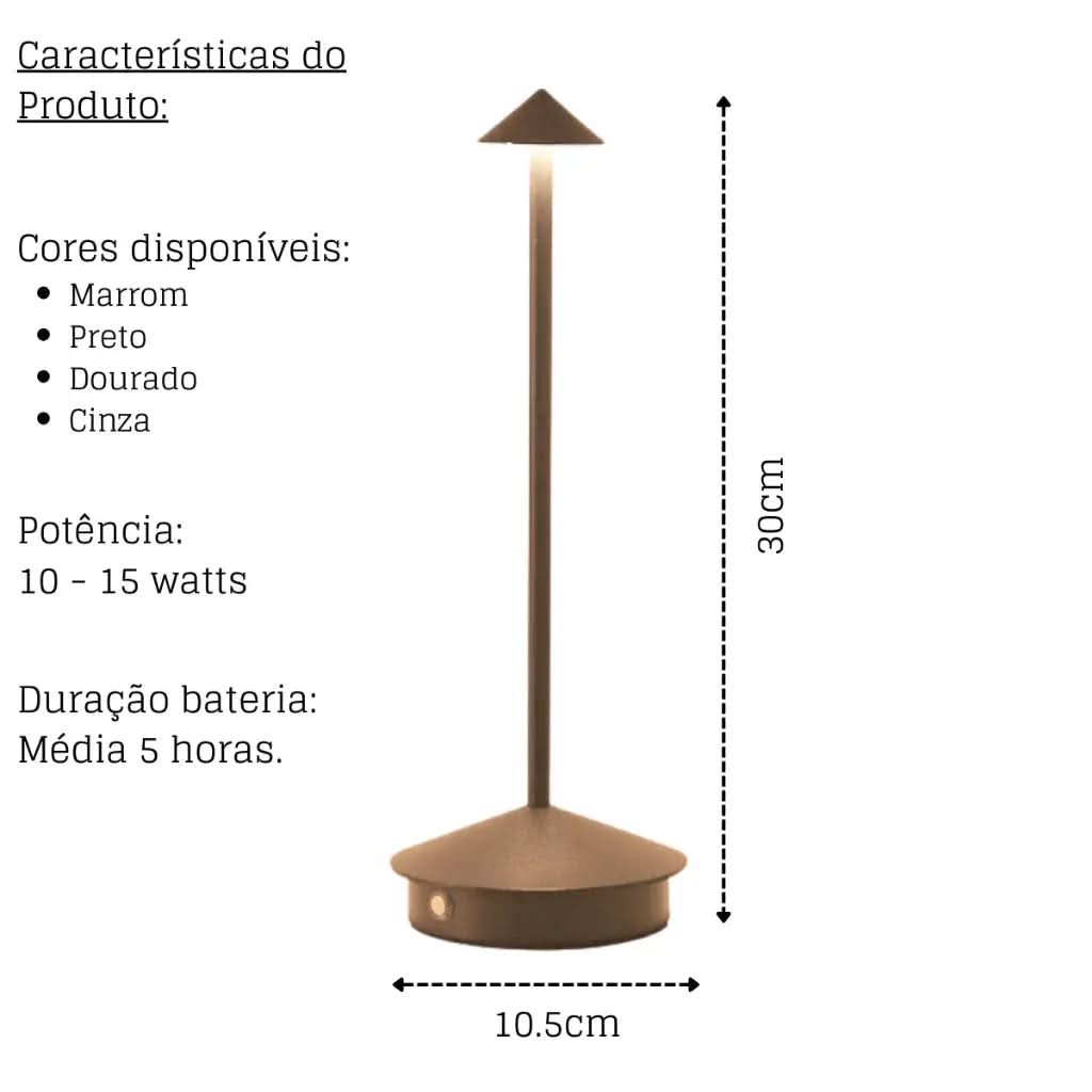 Luminária De Mesa Portátil Dilla-Morada Serena