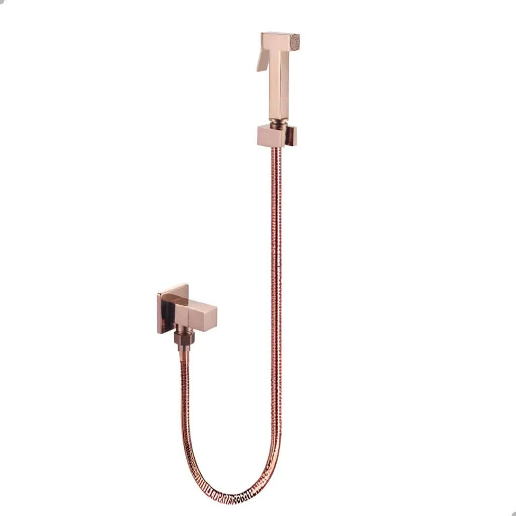 Ducha Higiênica para Banheiro Luxo Quadrada Metal Rose Gold - Conforto e Elegância para Seu Banheiro - Morada Serena