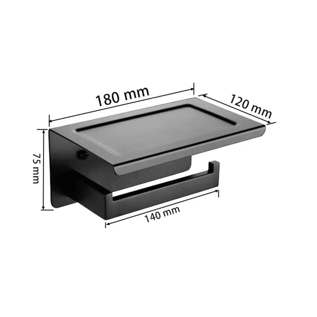 Kit Acessórios para Banheiro Completo 5 Peças Inox - Toalheiro Grafite Escovado - Morada Serena