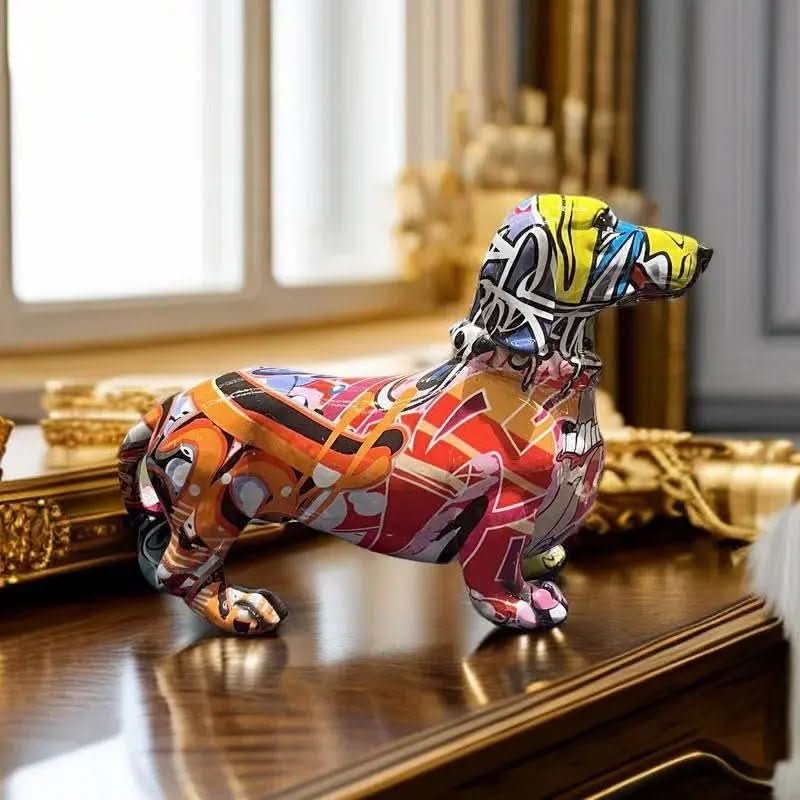 Estatueta Bulldog Abstrato - Morada Serena