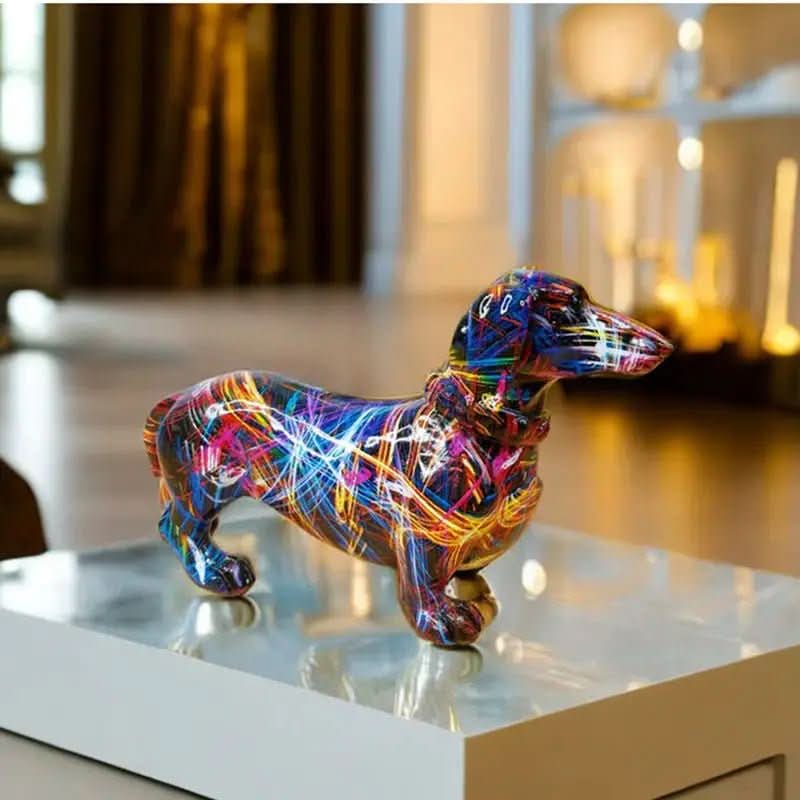 Estatueta Bulldog Abstrato - Morada Serena