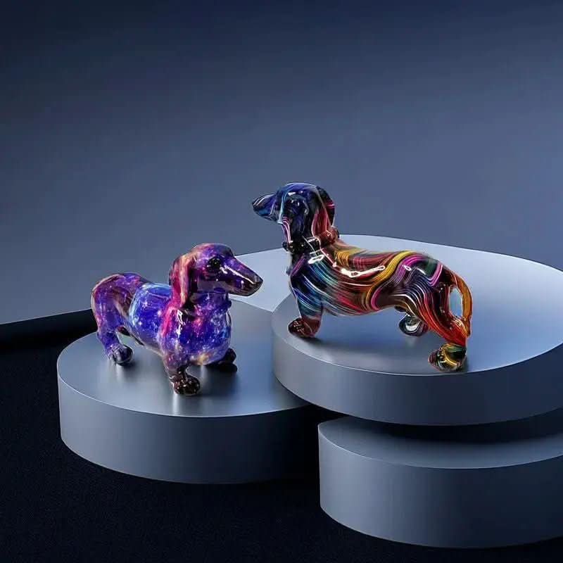 Estatueta Bulldog Abstrato - Morada Serena