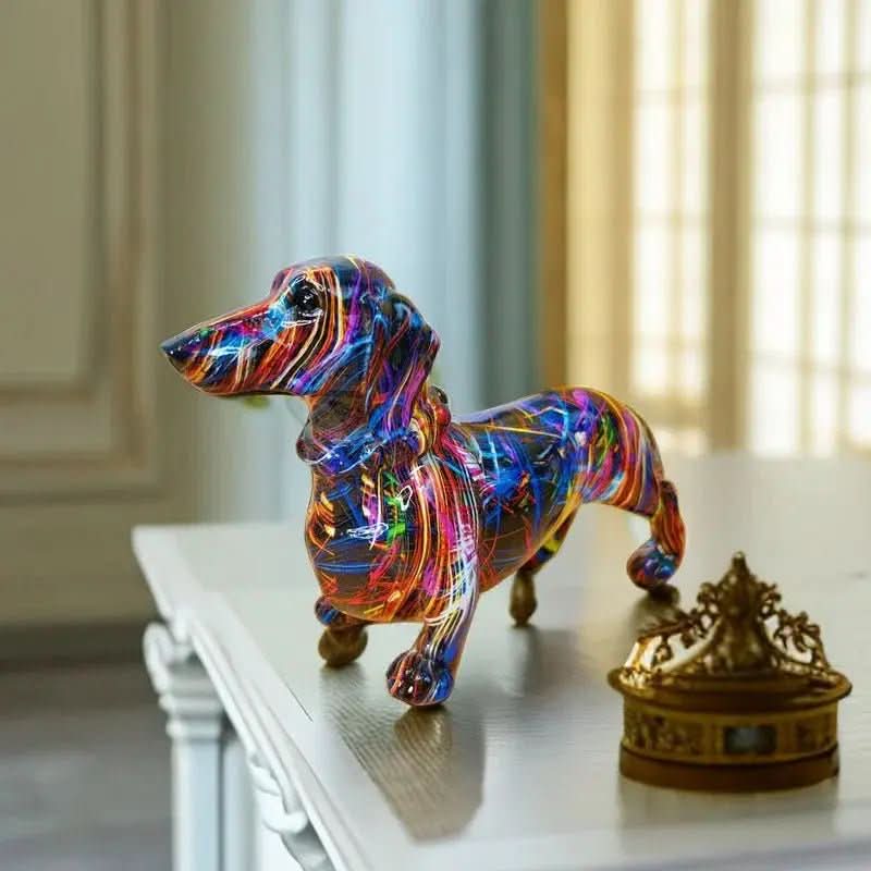 Estatueta Bulldog Abstrato - Morada Serena