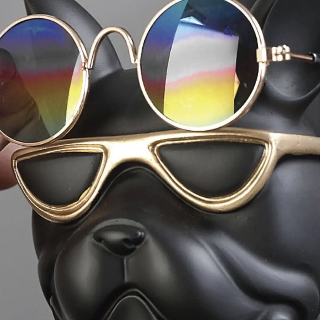 Estatueta Decorativa Bulldog Francês Mordomo com Bandeja - Morada Serena