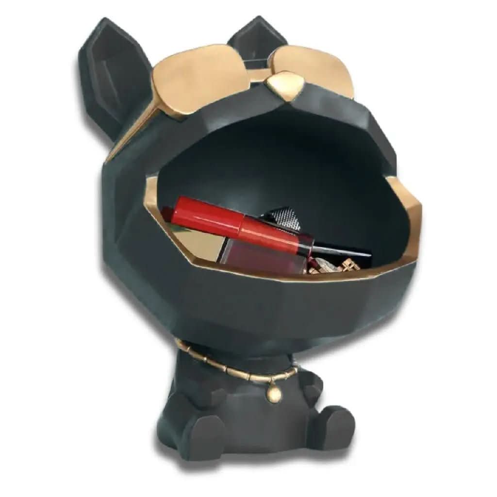 Estatueta Decorativa Bulldog Francês Porta Itens - Charme e Funcionalidade para Seu Ambiente - Morada Serena