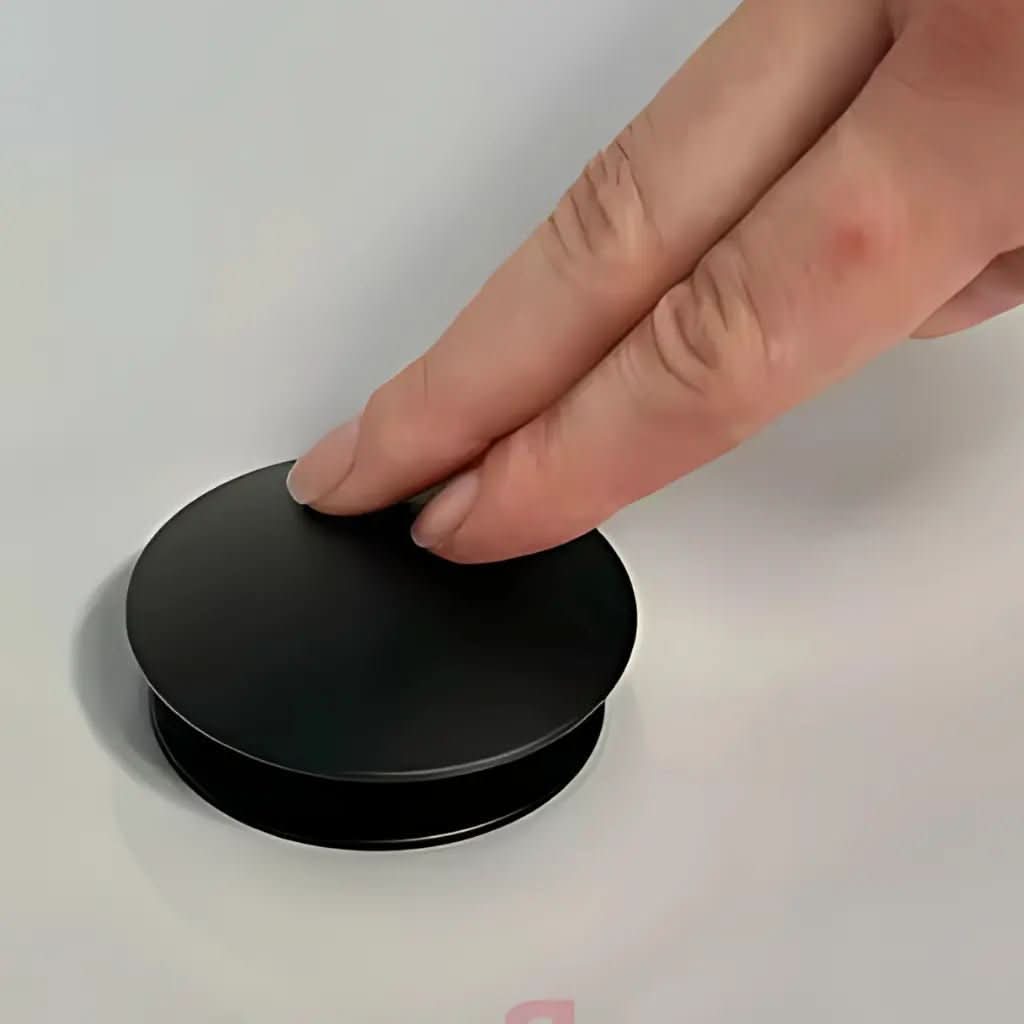 Válvula Click Inox Preto Black – Sofisticação para Cuba de Banheiro - Morada Serena