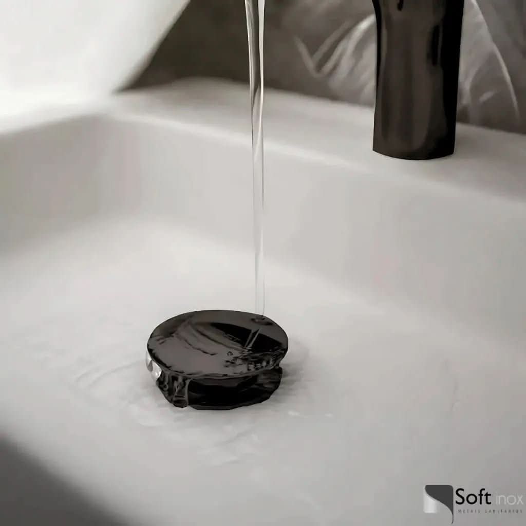 Válvula Click Inox Preto Black – Sofisticação para Cuba de Banheiro - Morada Serena