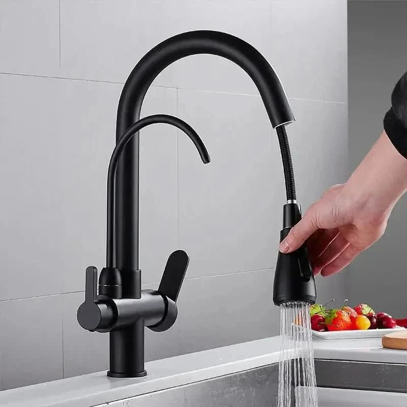 Torneira Para Cozinha Gourmet Monocomando Dupla Função Filtro Jato Extensível - Morada Serena