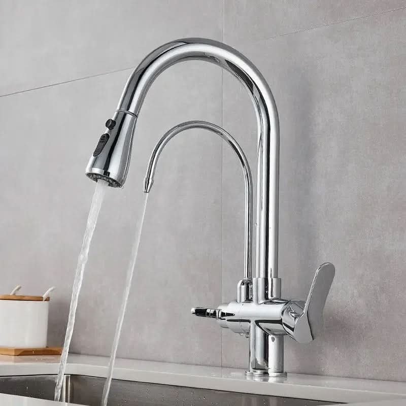 Torneira Para Cozinha Gourmet Monocomando Dupla Função Filtro Jato Extensível - Morada Serena