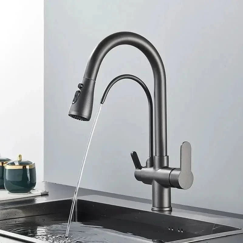 Torneira Para Cozinha Gourmet Monocomando Dupla Função Filtro Jato Extensível - Morada Serena