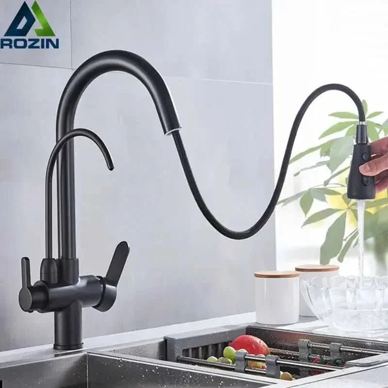 Torneira Para Cozinha Gourmet Monocomando Dupla Função Filtro Jato Extensível - Morada Serena