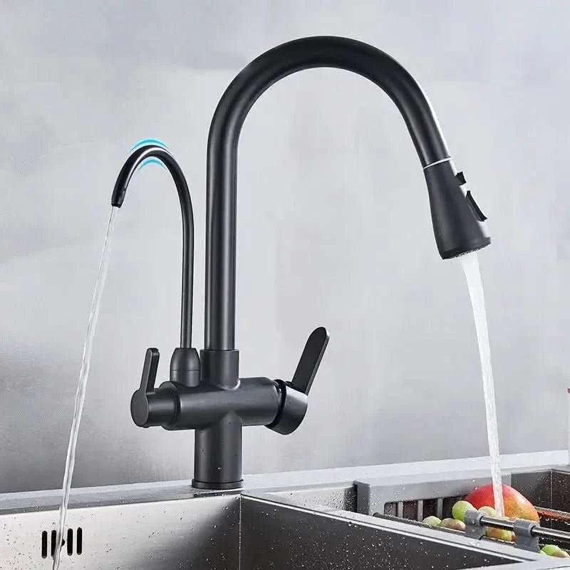 Torneira Para Cozinha Gourmet Monocomando Dupla Função Filtro Jato Extensível - Morada Serena