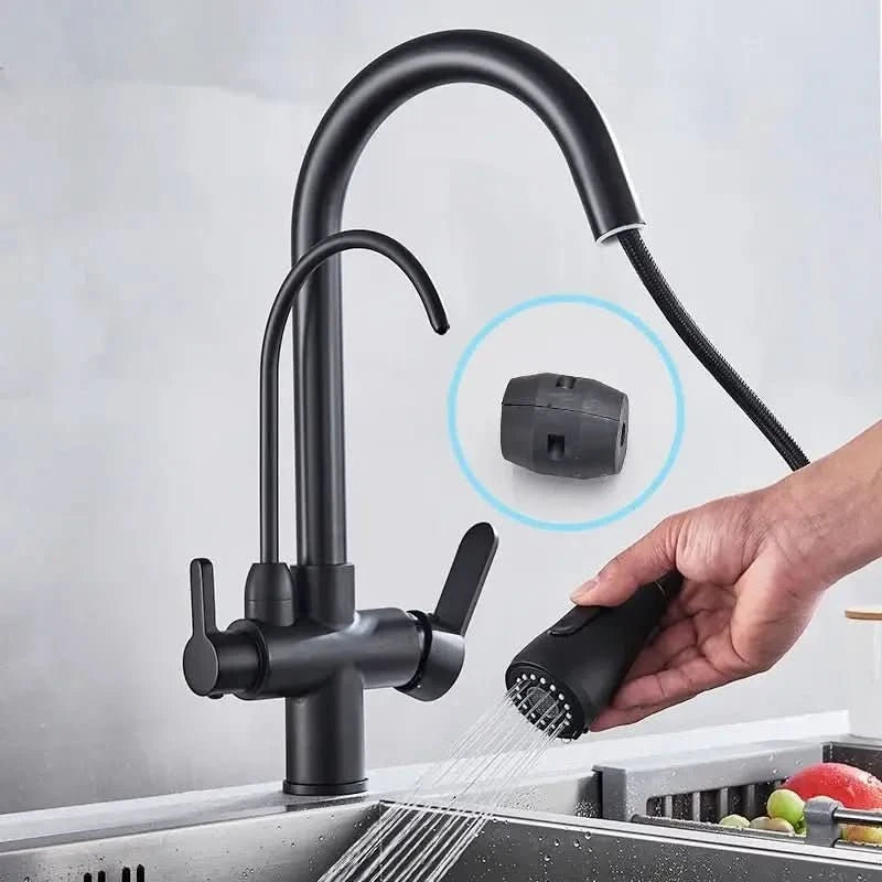 Torneira Para Cozinha Gourmet Monocomando Dupla Função Filtro Jato Extensível - Morada Serena