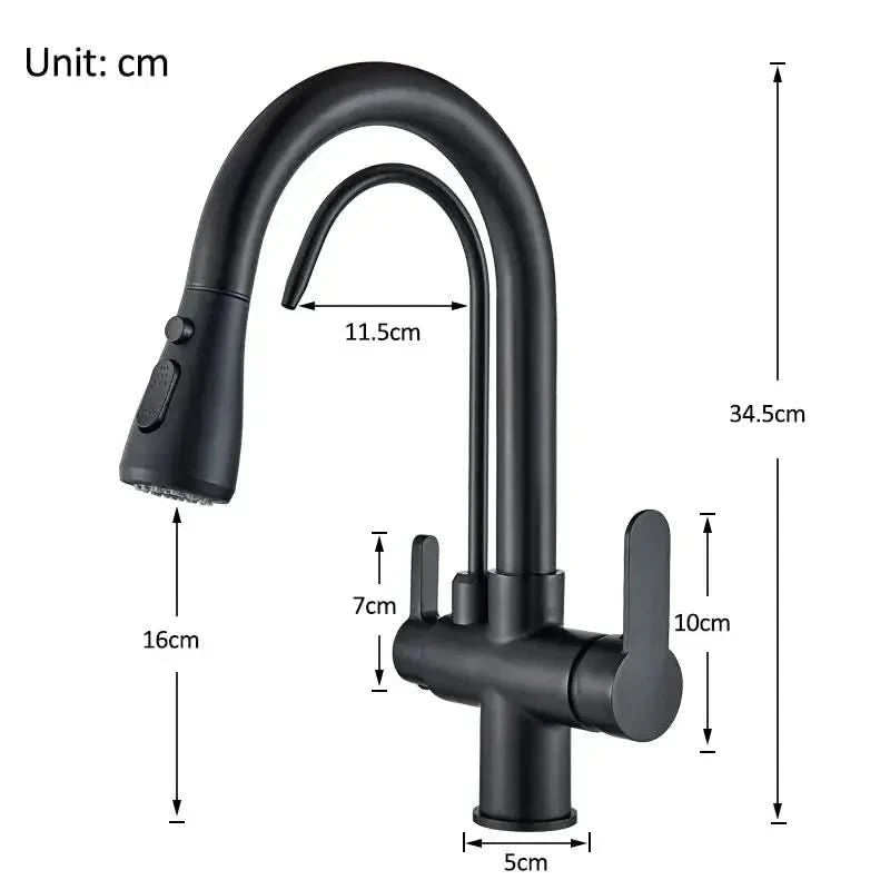 Torneira Para Cozinha Gourmet Monocomando Dupla Função Filtro Jato Extensível - Morada Serena