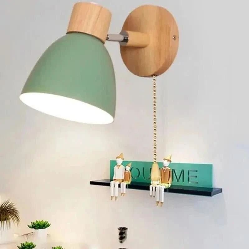 Arandela Articulada de Parede Interna Wooden – Estilo Escandinavo com Braço de Madeira - Morada Serena