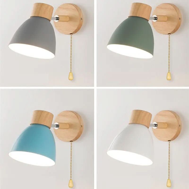 Arandela Articulada de Parede Interna Wooden – Estilo Escandinavo com Braço de Madeira - Morada Serena