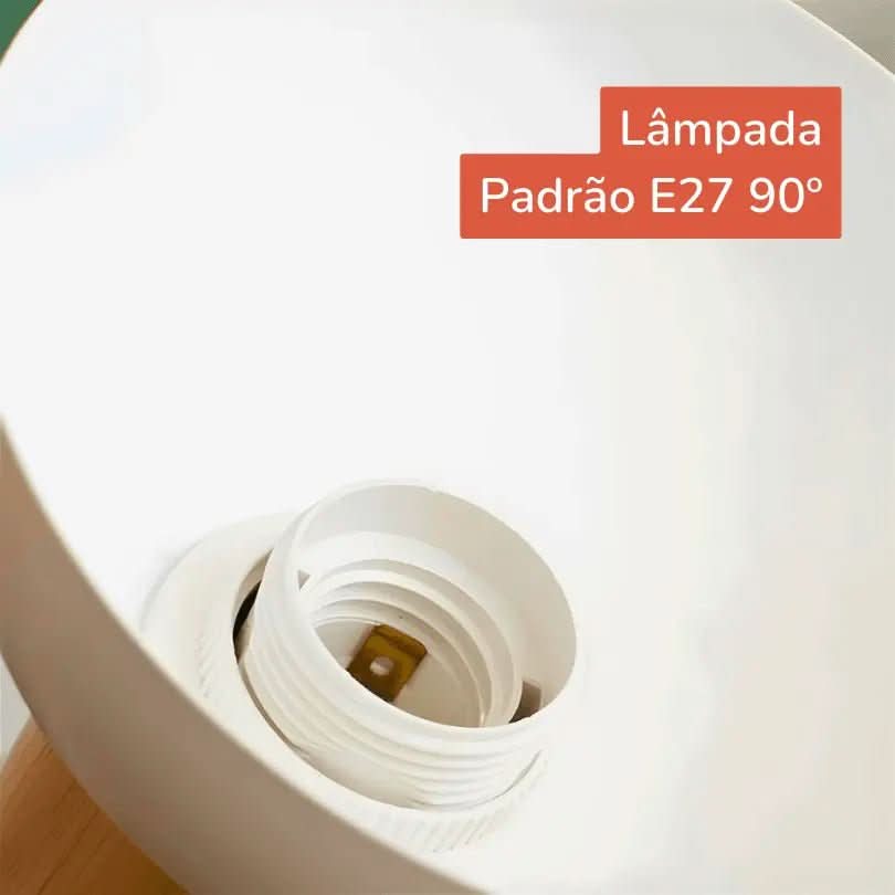 Arandela Articulada de Parede Interna Wooden – Estilo Escandinavo com Braço de Madeira - Morada Serena