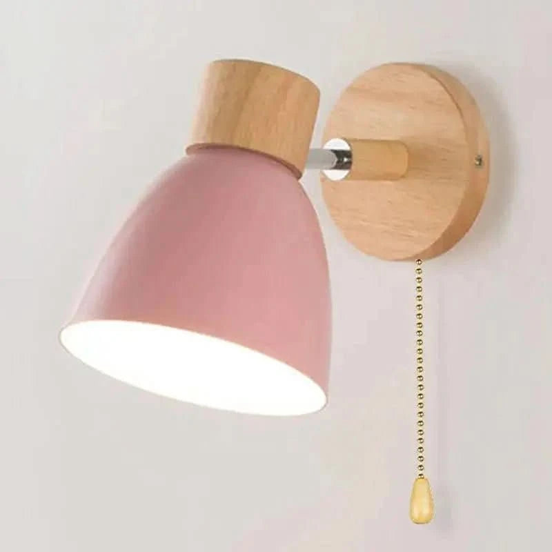 Arandela Articulada de Parede Interna Wooden – Estilo Escandinavo com Braço de Madeira - Morada Serena