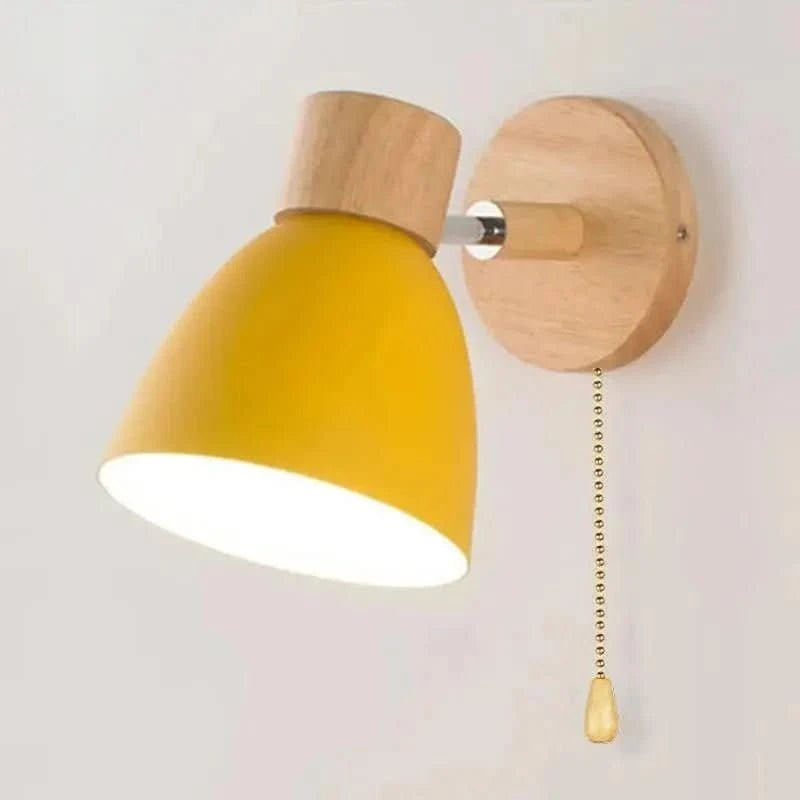 Arandela Articulada de Parede Interna Wooden – Estilo Escandinavo com Braço de Madeira - Morada Serena