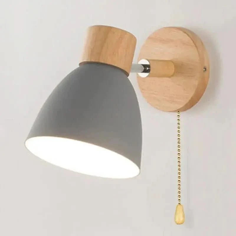 Arandela Articulada de Parede Interna Wooden – Estilo Escandinavo com Braço de Madeira - Morada Serena