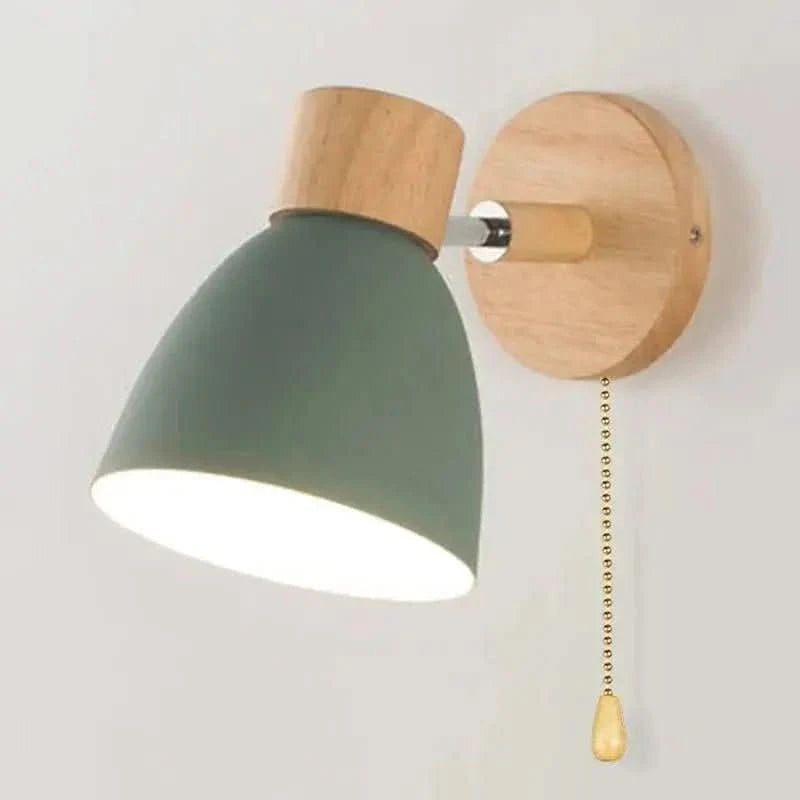Arandela Articulada de Parede Interna Wooden – Estilo Escandinavo com Braço de Madeira - Morada Serena