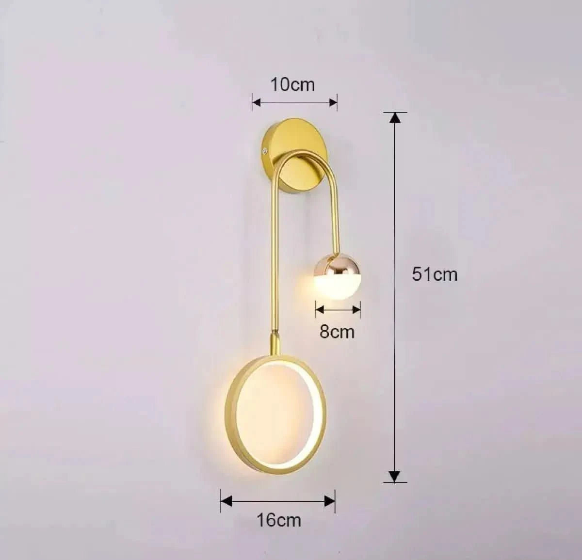 Arandela de Parede De Quarto Moderna Gleam – Elegância e Iluminação Aconchegante - Morada Serena