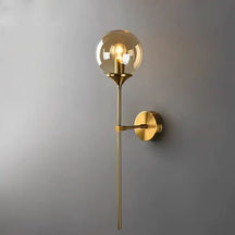 Arandela de Parede Interna Dourada Globo com Design Sofisticado - Morada Serena