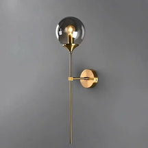 Arandela de Parede Interna Dourada Globo com Design Sofisticado - Morada Serena