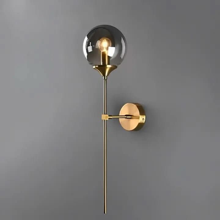 Arandela de Parede Interna Dourada Globo com Design Sofisticado - Morada Serena